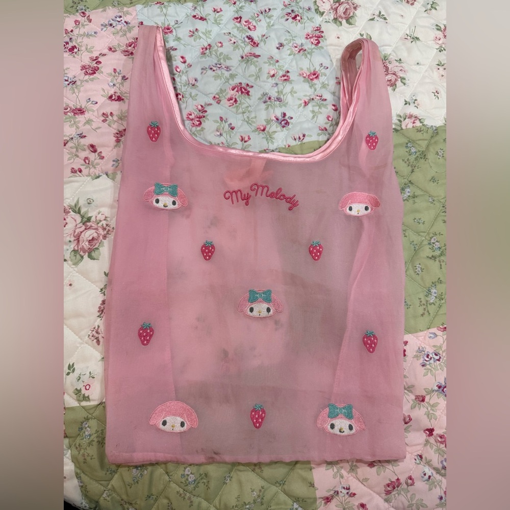 My Melody Pink Sheer Tote Bag